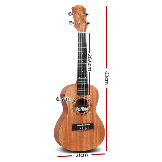 Alpha Audio & Video > Musical Instrument & Accessories > Guitars Alpha 23" Ukulele Natural Mahogany Concert Beginner Gift w/ Carry Bag
