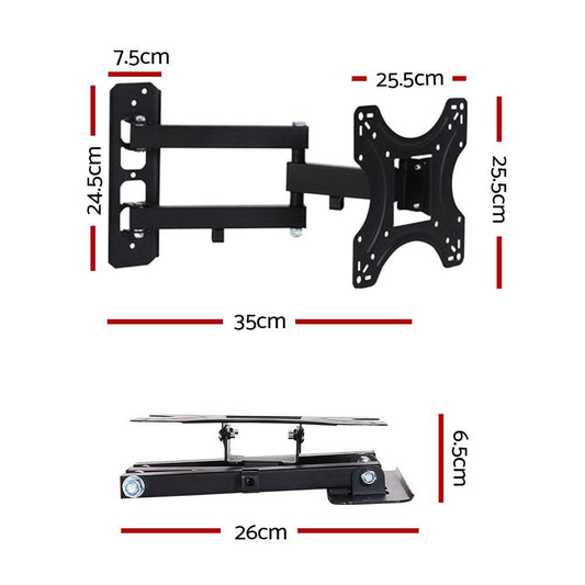 Artiss Appliances > TV > TVs & Accessories Artiss TV Wall Mount Bracket for 17"-42" LED LCD TVs Full Motion Strong Arms