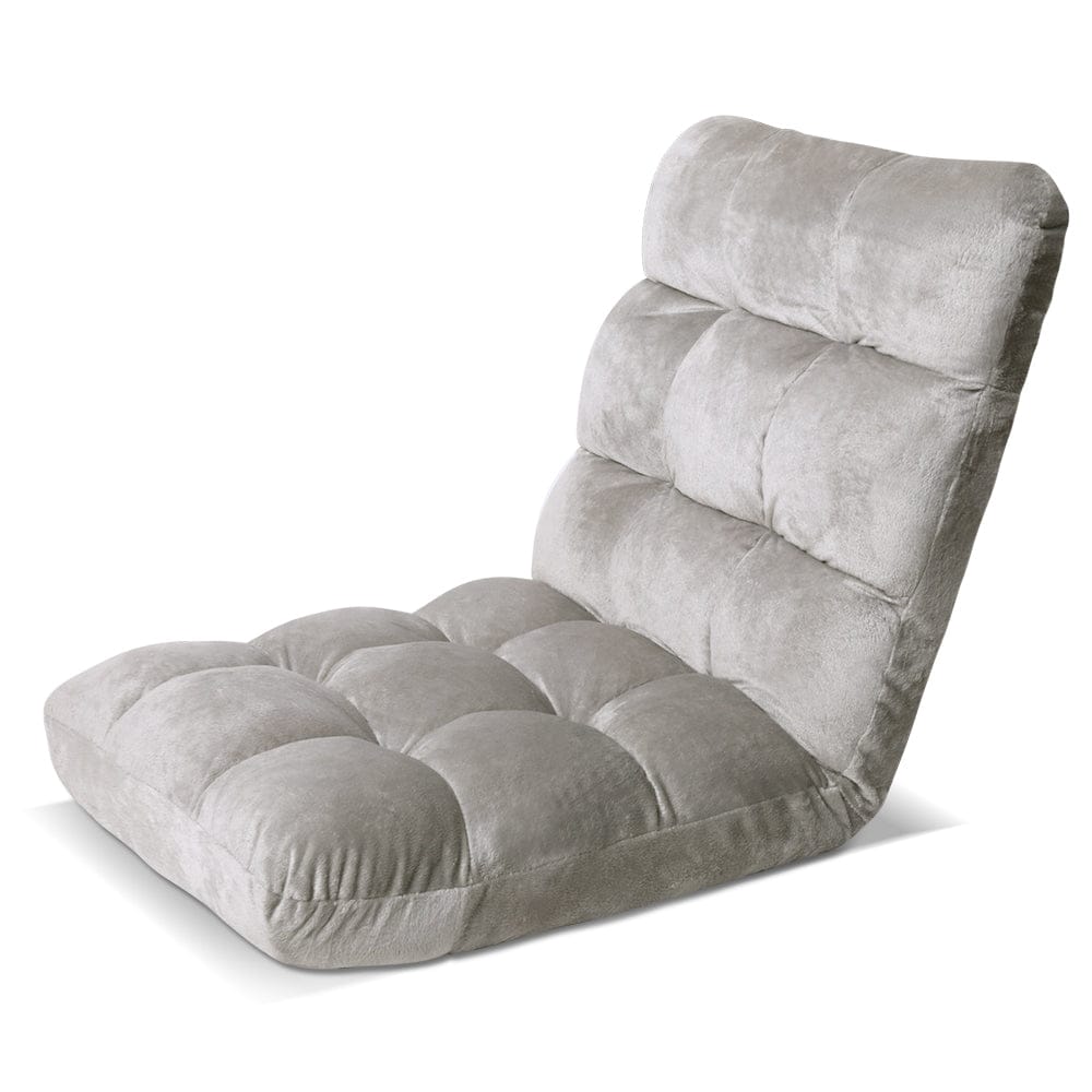 Artiss Furniture > Bar Stools & Chairs > Arm Chairs & Recliners Artiss Lounge Sofa Bed Flannel Fabric Grey