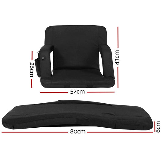 Artiss Furniture > Bar Stools & Chairs > Arm Chairs & Recliners Artiss Lounge Sofa Bed With Armrest Heated Floor Recliner Futon Couch Folding Chair Cushion
