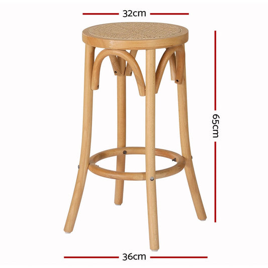Artiss Furniture > Bar Stools & Chairs > Table & Bar Stools Artiss Bar Stool Rattan Seat Wooden