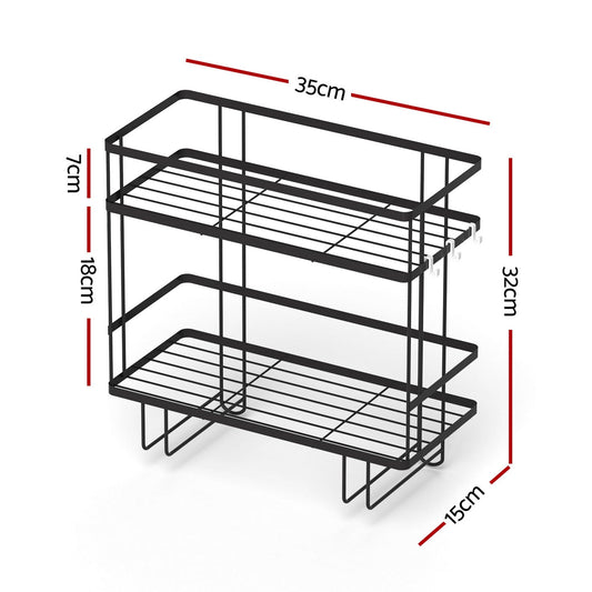 Artiss Furniture > Bathroom > Bathroom Cabinets, Cupboards & Storage Artiss Over Toilet Storage Rack Bathroom Shelf Organizer 2 Tier