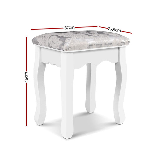 Artiss Furniture > Bedroom > Dressing Vanity & Dressing Tables Artiss Dressing Table Stool Velvet White