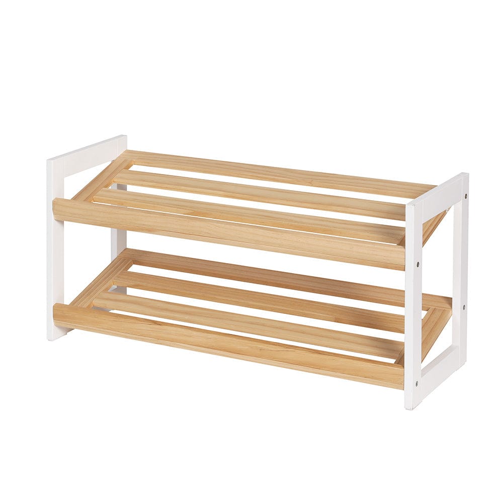 Artiss Furniture > Living Room > Shoe Storage Artiss Shoe Rack 2 Tier 6 Pairs White Kara