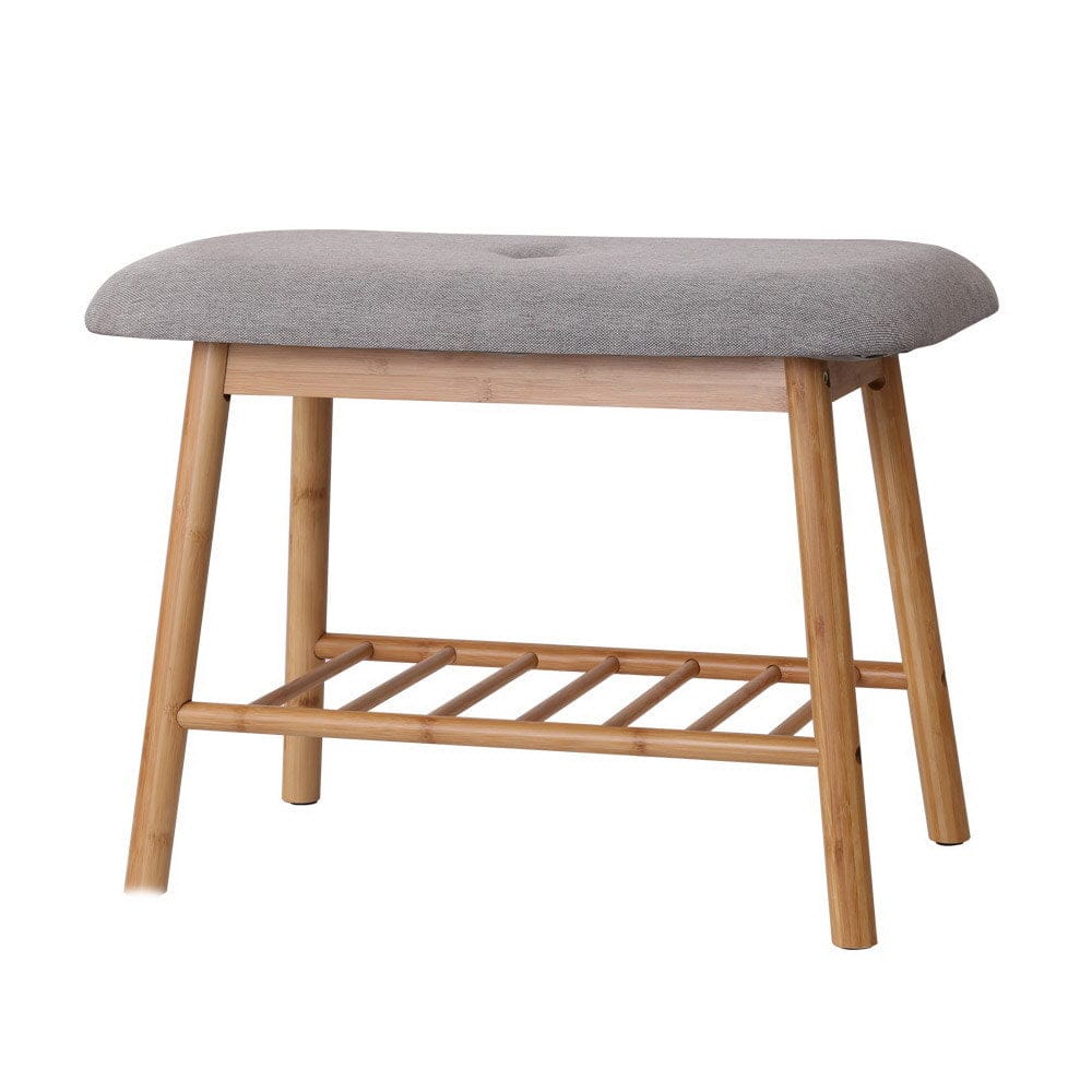 Artiss Furniture > Living Room > Shoe Storage Artiss Shoe Rack Shoe Bench Fabric Seat 2 Pairs