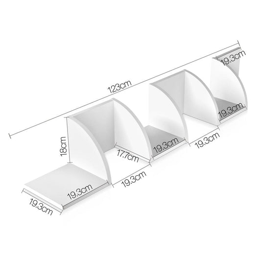 Artiss Furniture > Living Room > Side Tables Artiss Wall Shelf Corner Floating 5-Tier White