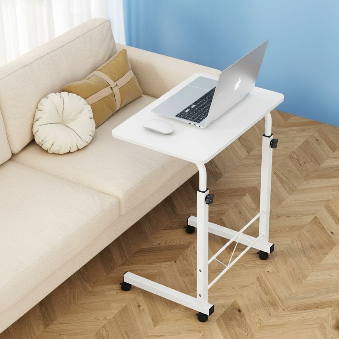 Artiss Furniture > Office > Desks Artiss Laptop Desk Table Adjustable 60CM White