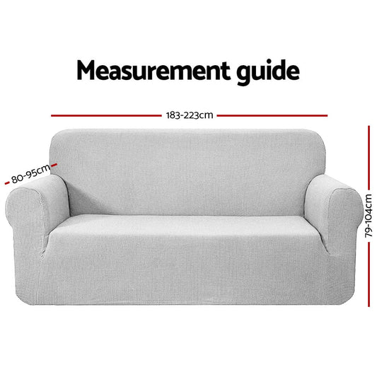 Artiss Furniture > Sofas > Sofa Accessories Artiss Sofa Cover Couch Covers 3 Seater High Stretch Grey
