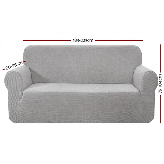 Artiss Furniture > Sofas > Sofa Accessories Artiss Sofa Cover Couch Covers 3 Seater High Stretch Grey