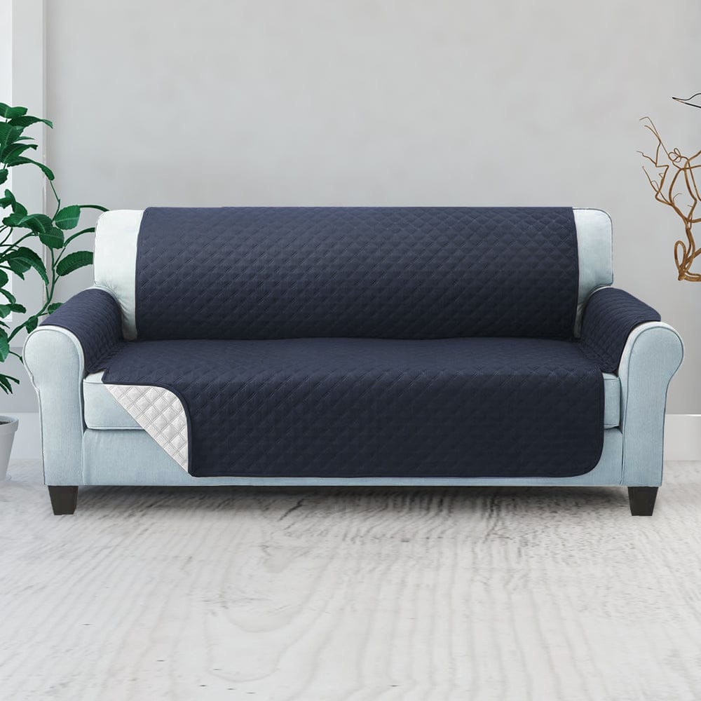 Artiss Furniture > Sofas > Sofa Accessories Artiss Sofa Cover Couch Covers 3 Seater Quilted Dark Grey