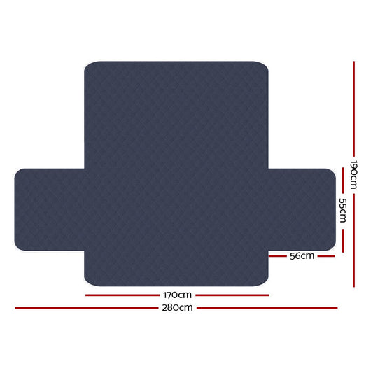 Artiss Furniture > Sofas > Sofa Accessories Artiss Sofa Cover Couch Covers 3 Seater Quilted Dark Grey