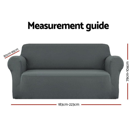 Artiss Furniture > Sofas > Sofa Accessories Artiss Sofa Cover Couch Covers 3 Seater Stretch Grey
