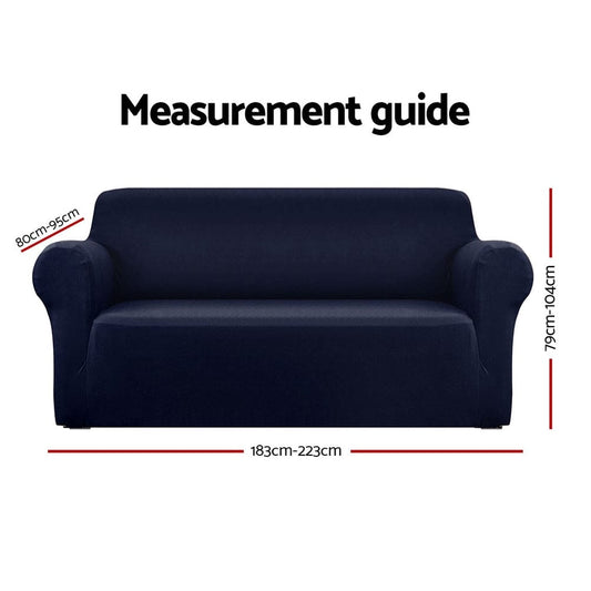 Artiss Furniture > Sofas > Sofa Accessories Artiss Sofa Cover Couch Covers 3 Seater Stretch Navy