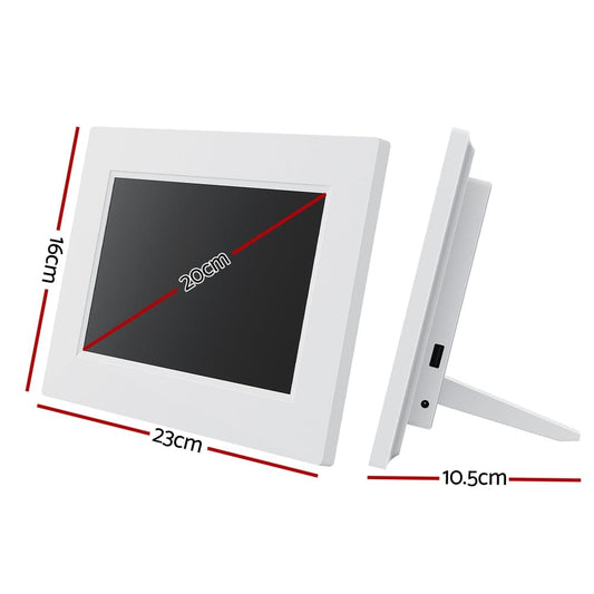 Artiss Home & Garden > Decor > Clocks Artiss 8" Digital Day Clock Calendar Alarm White