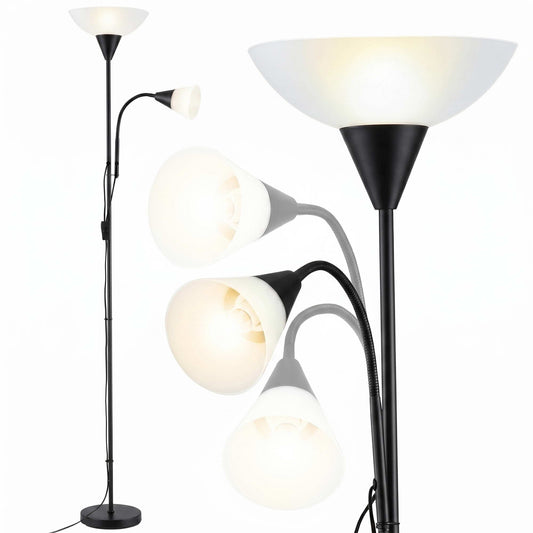 Artiss Home & Garden > Lighting > Floor Lamps Artiss Floor Lamp Mother and Child Modern Home Living Room Office Reading Black