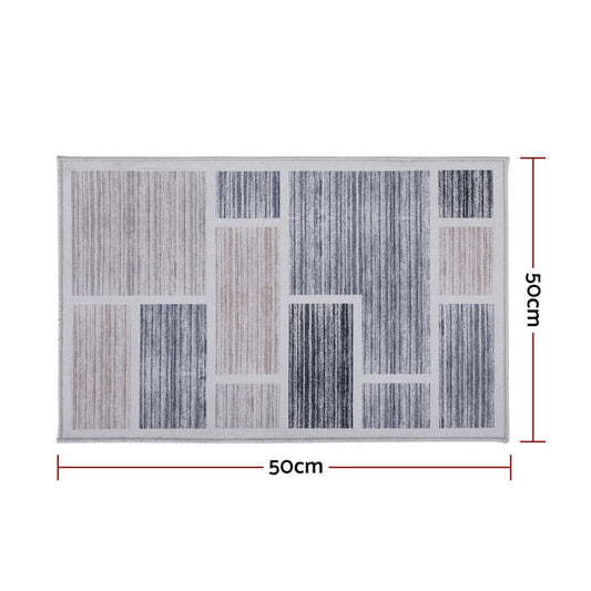 Artiss Home & Garden > Rugs > Floor Rugs Artiss Floor Rug 50X80cm Doormat Soft Velvet Non-Slip Bath Mat Small Modern