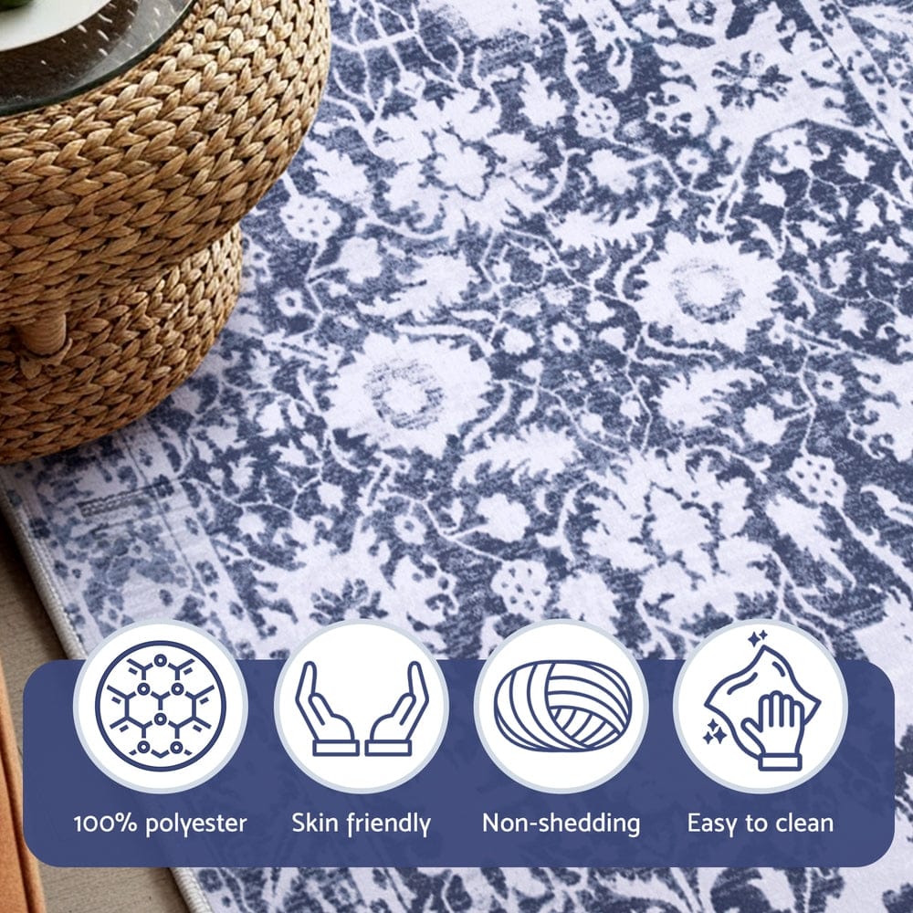 Artiss Home & Garden > Rugs > Floor Rugs Artiss Hallway Runner Rug 80x180cm Soft Velvet Washable Modern Kitchen Mat