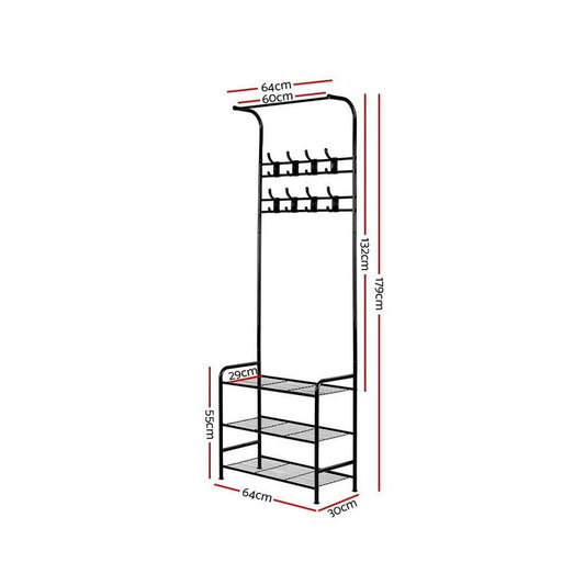 Artiss Home & Garden > Storage > Clothing & Wardrobe Storage Artiss Clothes Rack Airer Coat Stand 179cm Hanger Rail Closet