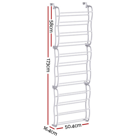Artiss Home & Garden > Storage > Clothing & Wardrobe Storage Artiss Shoe Rack Hanging Over Door Organiser 24 Pairs Eric