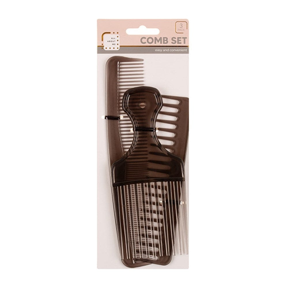Beauty Worx Comb 3Pcs Hair Combs Salon Hairdressing Hair Style Barber Plastic Brush Pick Comb