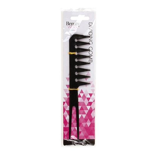 Beauty Worx Comb Dividing Dividing Hair Comb Salon Hairdressing Hair Style Barber Plastic Brush Comb