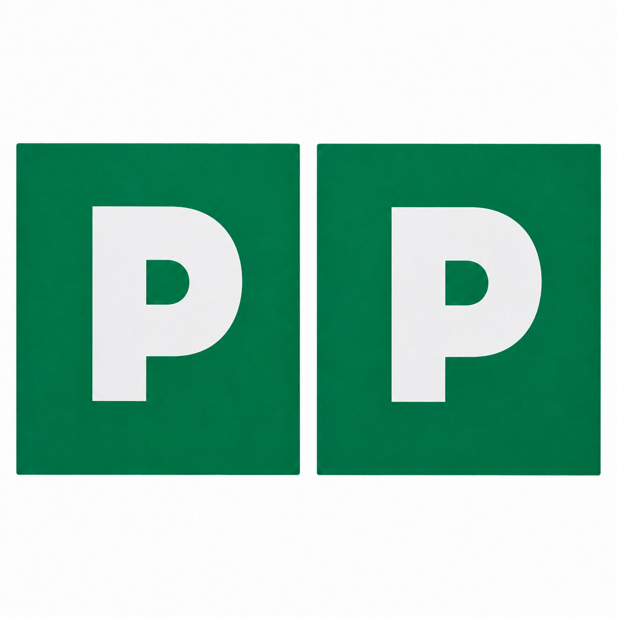 BTC 2PK Magnetic Green Probationary P Ps Plates Plate Pair Car License VIC WA