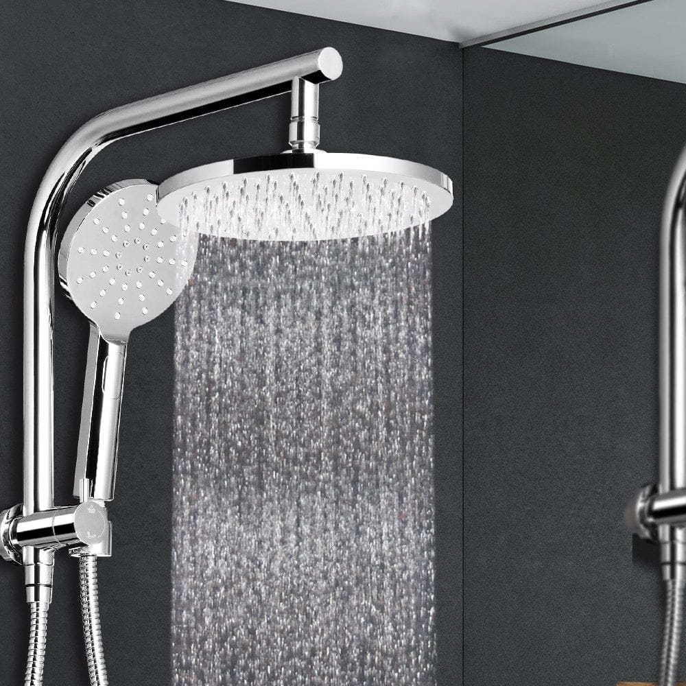 Cefito Furniture > Bathroom > Shower Heads & Screens Cefito 9'' Rain Shower Head Set Handheld Round High Pressure Chrome
