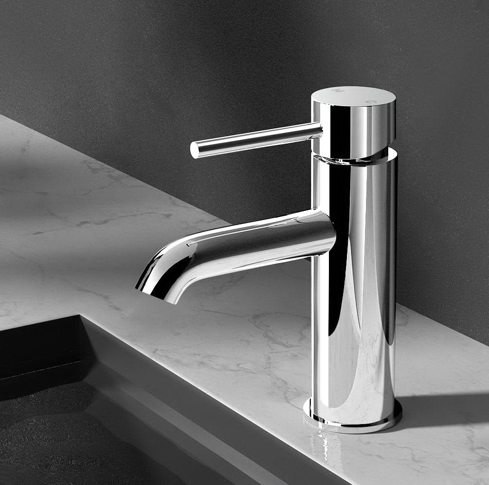 Cefito Furniture > Bathroom > Tap & Sink Accessories Cefito Bathroom Basin Mixer Tap Round Brass Faucet Vanity Laundry Chrome
