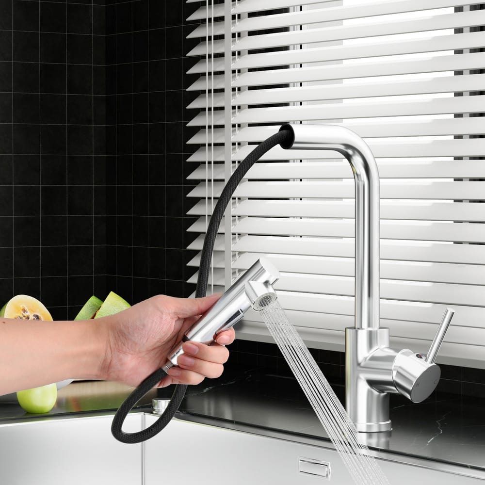 Cefito Furniture > Bathroom > Tap & Sink Accessories Cefito Kitchen Mixer Tap Pull Out Rectangle 2 Mode Sink Basin Faucet Swivel WELS Chrome