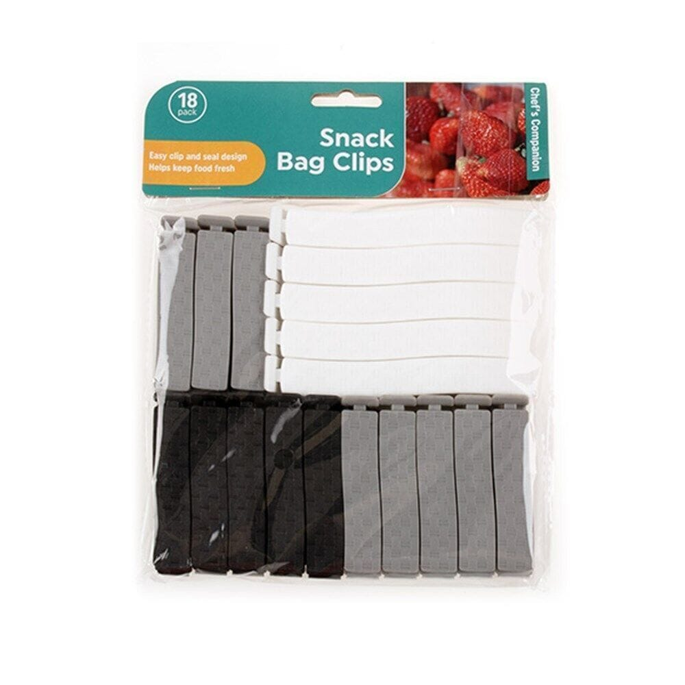 Chefs Companion Bag clips 18 Pack Reusable Bag Clips Food Storage Locks Kitchen Fresh Seal Colorful