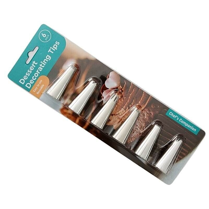 Chefs Companion Cake decorating 6Pcs Cake Decorating Tools Kit Piping Nozzles Cream Icing Bags Set Pastry Tips