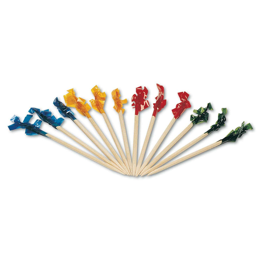 Chefs Companion Cocktail Picks 100x Cocktail Pick Bamboo Catering Party Disposable Finger Food Wooden Toothpick