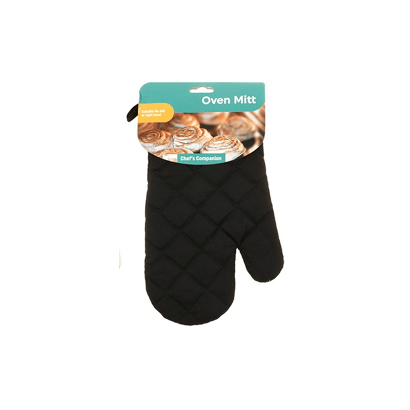 Chefs Companion Kitchen Gloves Black Oven BBQ Gloves Heat Resistant Proof Mitts Cotton Gloves Kitchen Cooking Baking