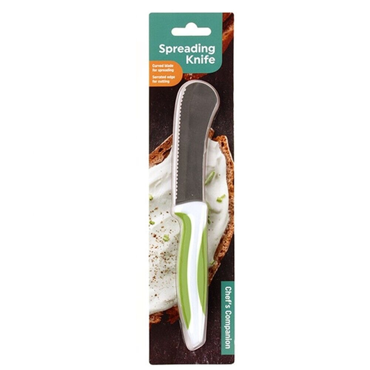 Chefs Companion Spreading Knife Green Butter Knife Spreader Spreading Scraper Slicer Stainless Steel Spatula Non-slip