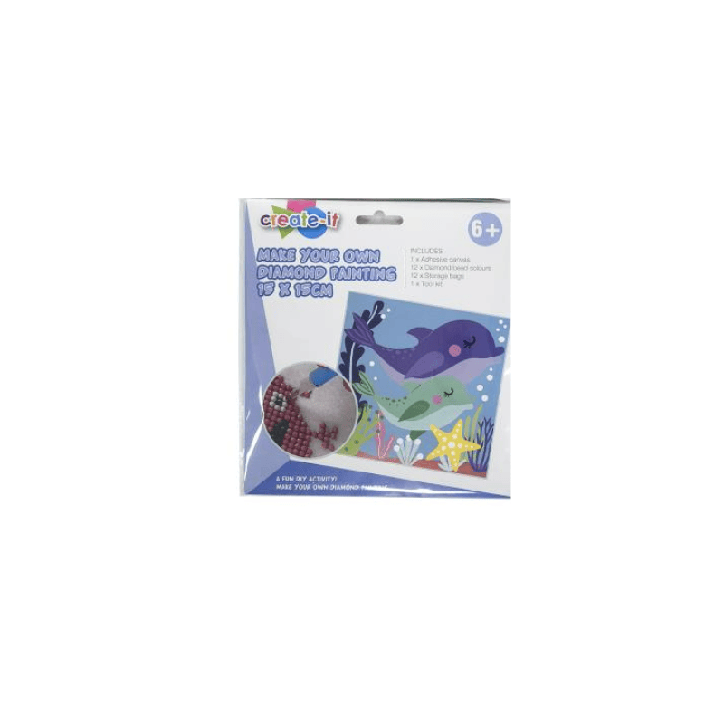 Create-it Dolphin DIY Drill Diamond Painting Art Embroidery Cross Stitch Home Art Animal Kids