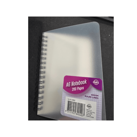 Dats A6 Clear Cover Ruled Notebook Note Book Stationery Memo Office School 200 Pages