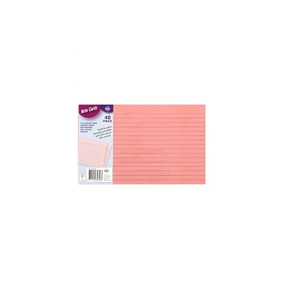 Dats Index cards Pink Cards Note Flash Index Ruled Pad Office School Ruled Lines 40pk