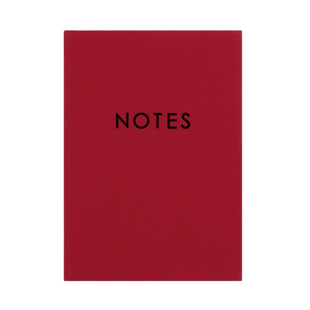 Dats Notebook Red Fabric Notebook A5 160page Hard Cover Ruled Office School Stationary Journal