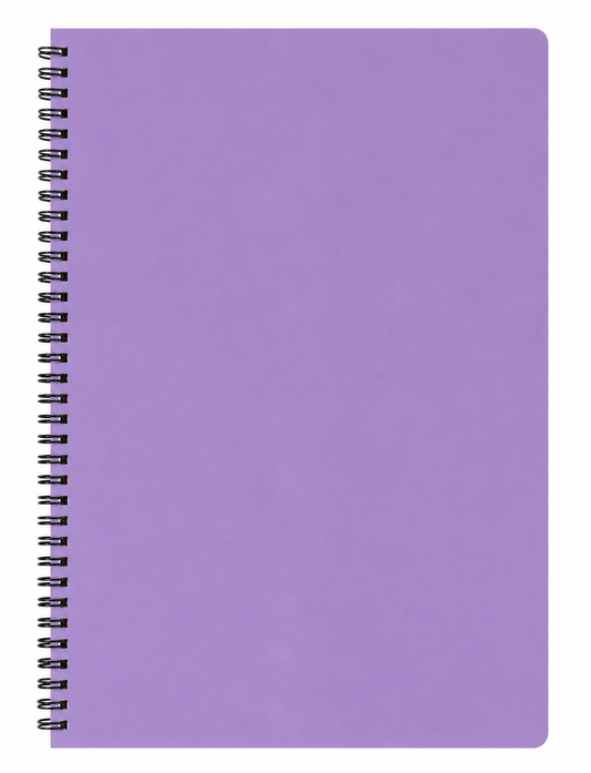 Dats Noteboook Purple A4 Notebook Basic Spring PP Col 120 Pages 60 GSM Ruled Lines