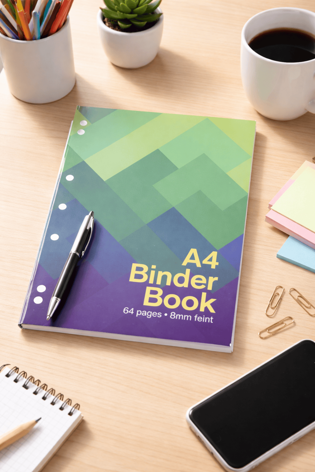 Dats Stationary Book Binder A4 8mm Ruled 64pg 210x297mm Exercise Book School Office Note