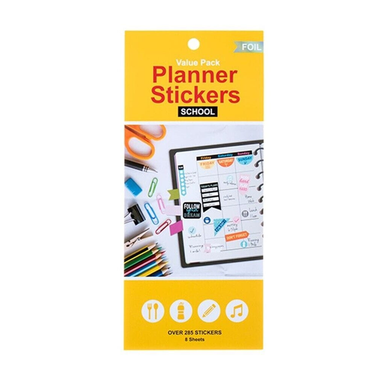Dats Stickers School 285 Stickers Planner for Diary Calendar Journal Scrapbooking School Budget Bills
