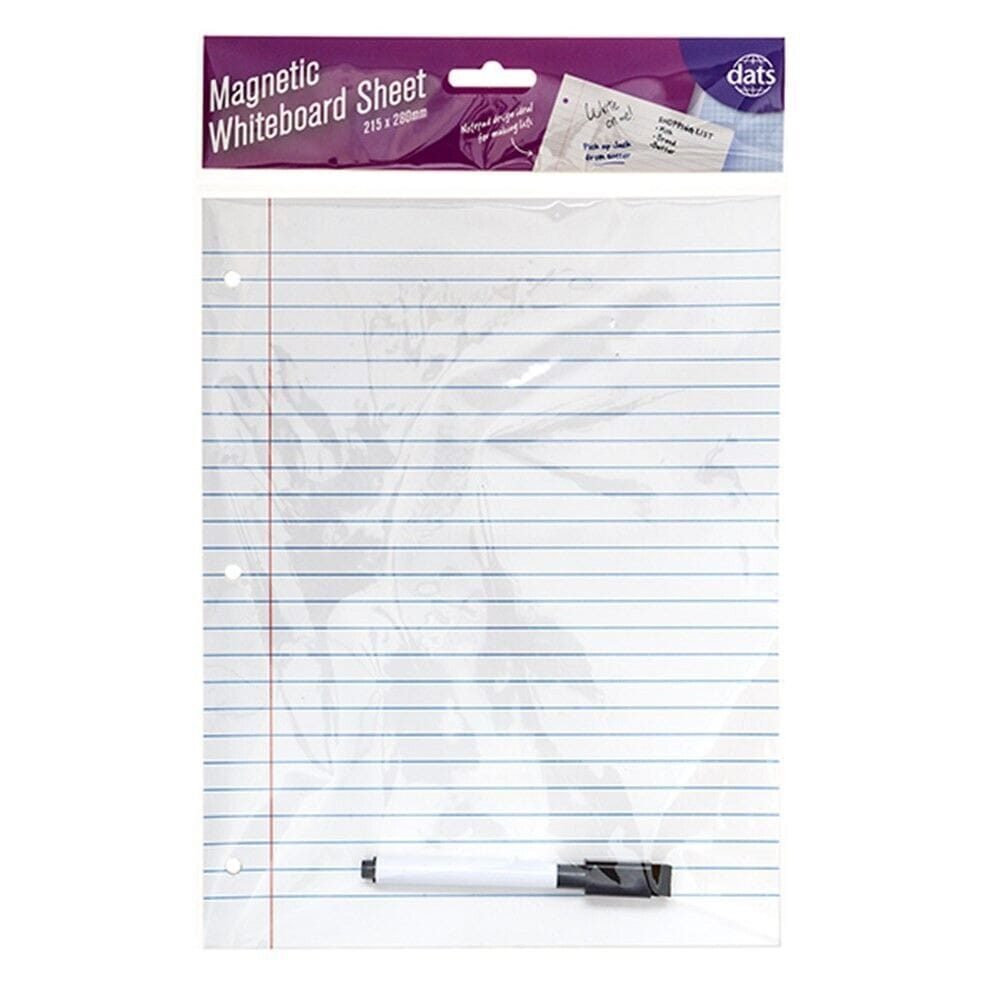 Dats Whiteboard sheet Fridge Magnetic Whiteboard Board Pen Marker Eraser Memo Magnet Home Ruled Sheet