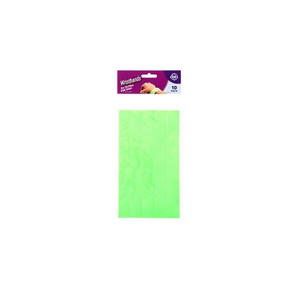 Dats Wristbands Green 10 Pack Paper Event Wristbands Party Event ID Security Birthday Bright Colours