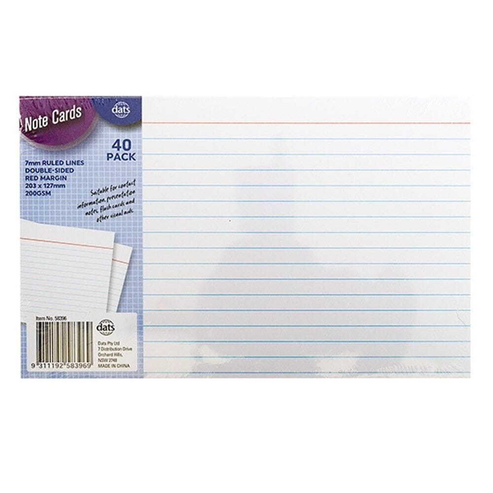 Dats Writing Pad 40 Sheets Writing Pad 127mmx203mm Paper Office Study Note Book Memo White 200GSM