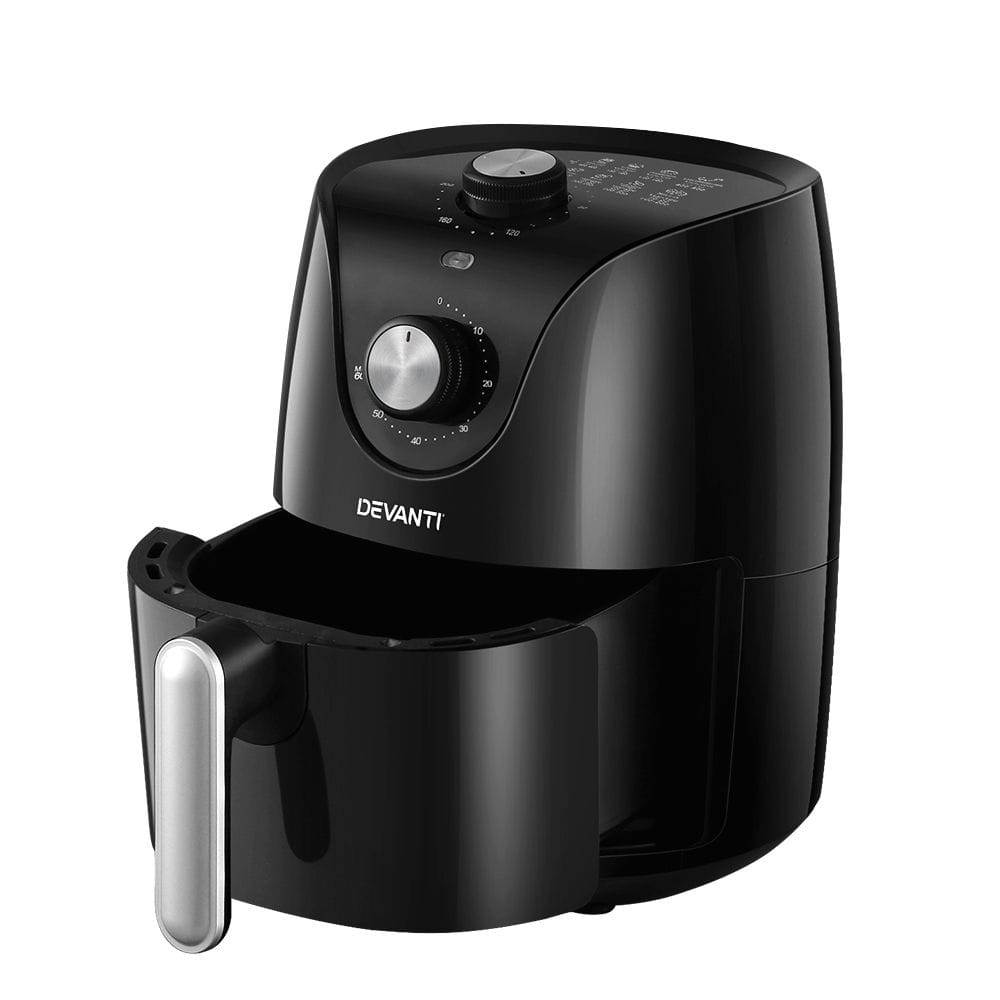 Devanti Appliances > Kitchen Appliances > Air Fryers Devanti Air Fryer 2.5L Knob Fryers