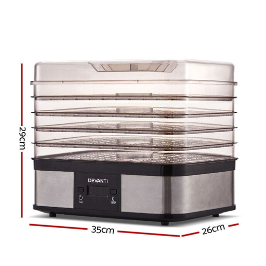 Devanti Appliances > Kitchen Appliances > Food Dehydrators Devanti 5 Trays Food Dehydrator