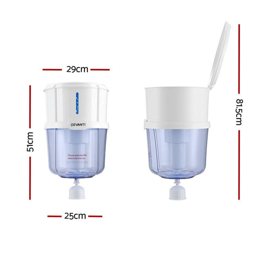 Devanti Appliances > Kitchen Appliances > Water Dispensers Devanti Water Cooler Dispenser 15L Filter Bottle