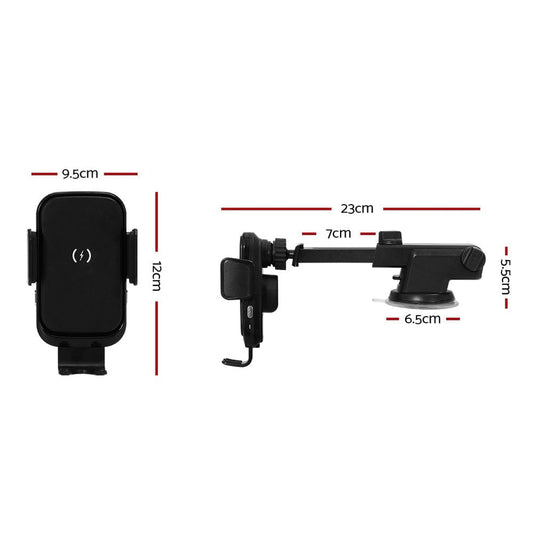 Devanti Electronics > Mobile Accessories > Car Mounts Devanti Wireless Car Charger Fast Charging Car Mount Vent Suction cup