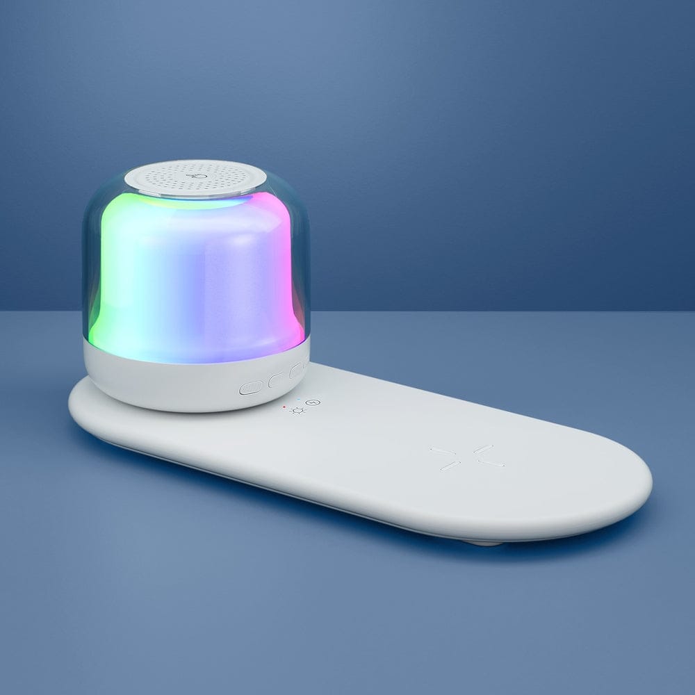 Devanti Electronics > Mobile Accessories > Phone Chargers Devanti 3 in 1 Wireless Charger 15W Fast Charging RGB Light Bluetooth Speaker for Phone