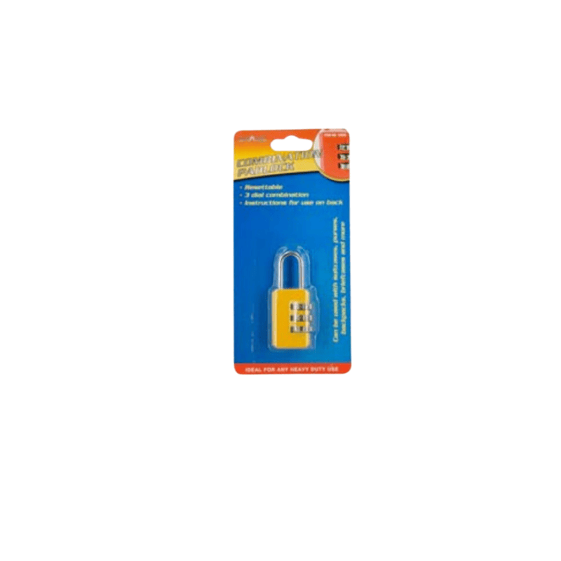 Duramax 1x Secure Lock Mini Combination Padlock Swivel Shackle Resettable Code